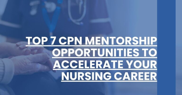 Top 7 CPN Mentorship Opportunities to Accelerate Your Nursing Career Feature Image